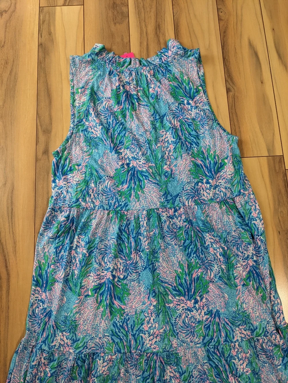 NWT! Lilly Pulitzer Malone Maxi Dress  Las Olas Aqua Strong Current Sea Size L - Picture 14 of 14
